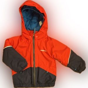 PATAGONIA winter jacket coat parka girl boy red navy blue zip hood+pockets 2T